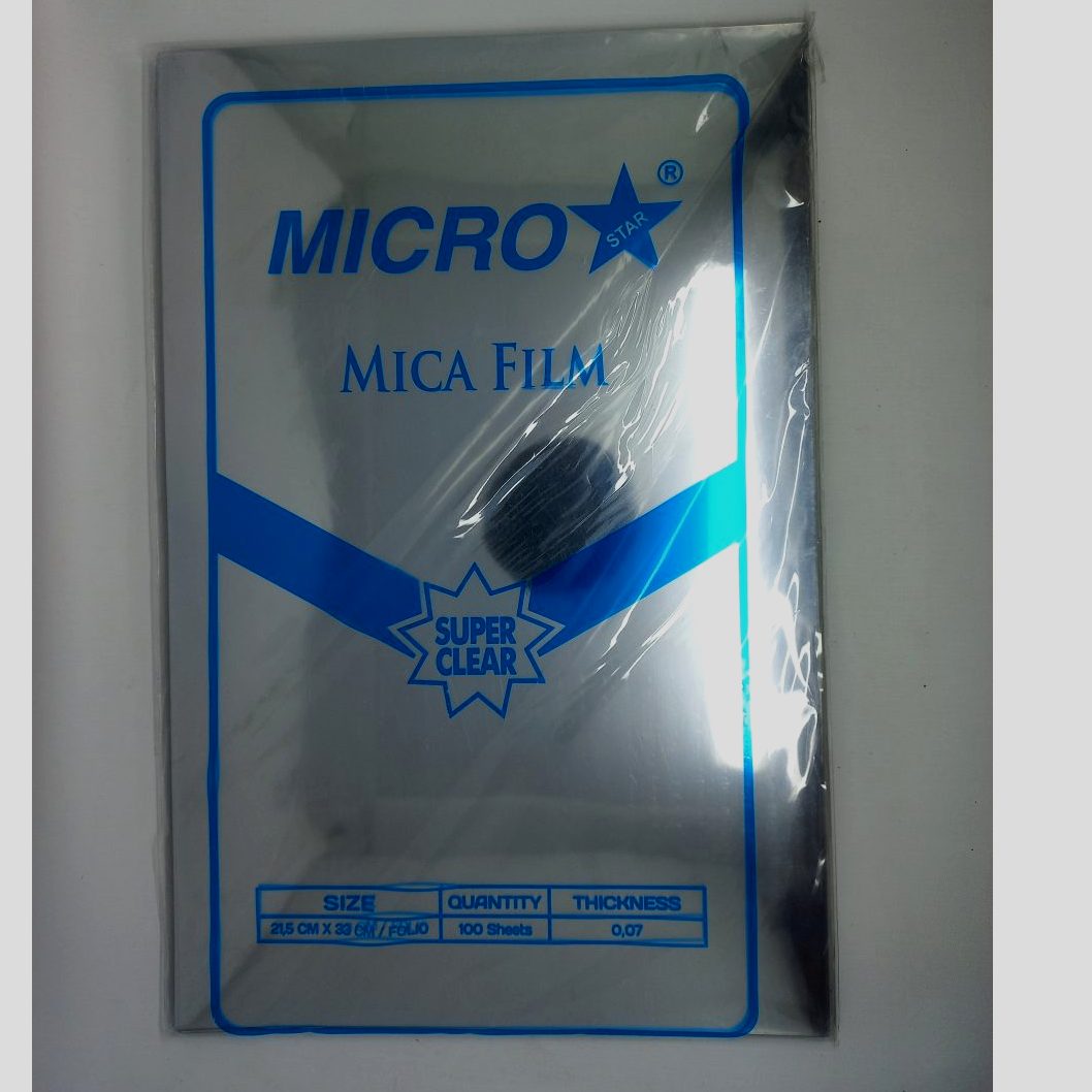 Kertas Plastik Mika Jilid Bening