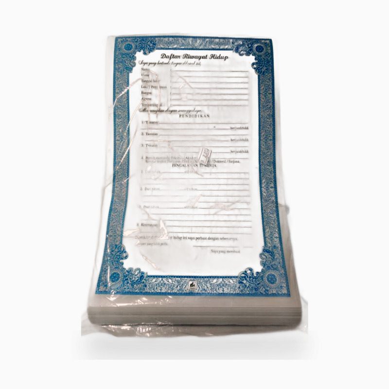 Kertas Daftar Riwayat Hidup DRH