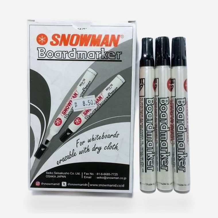 Spidol Snowman Whiteboard Hitam